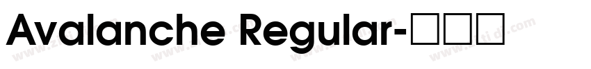 Avalanche Regular字体转换